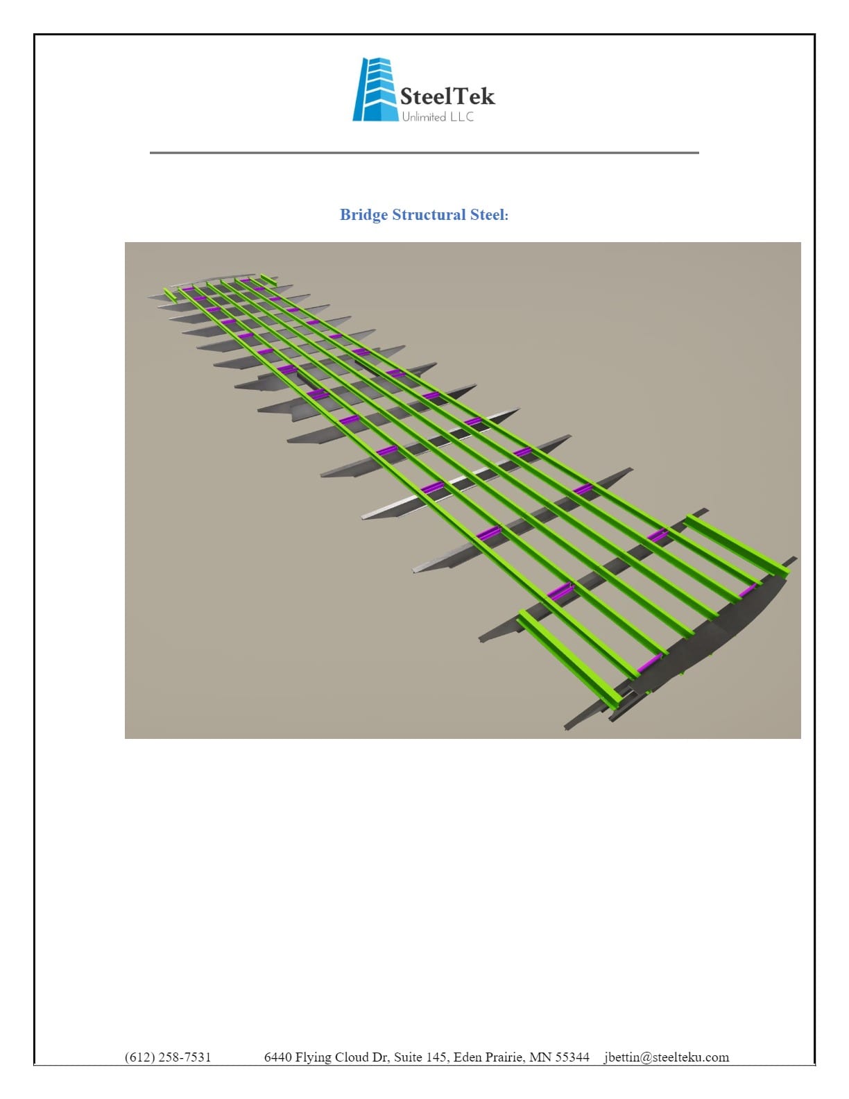 Steel Tek Unlimited 2021 AISC Brochure — Bridge Structural Steel
