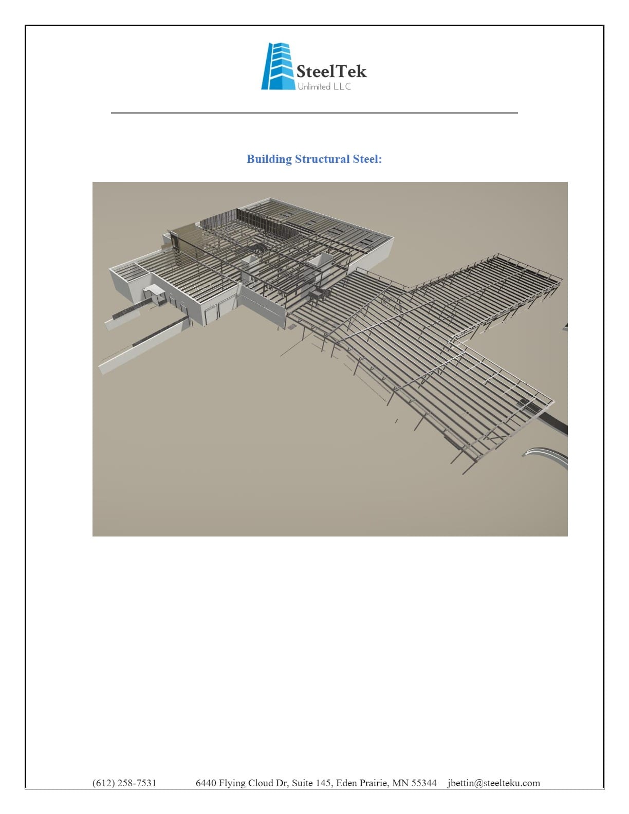 Steel Tek Unlimited 2021 AISC Brochure — Building Structural Steel