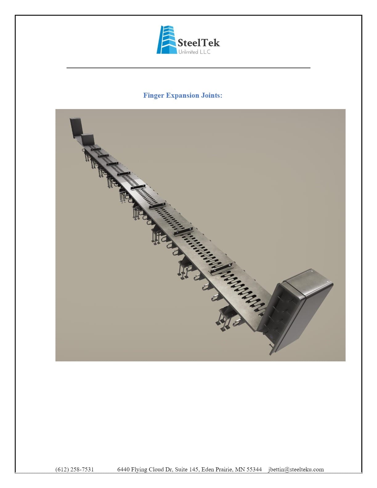 Steel Tek Unlimited 2021 AISC Brochure — Finger Expansion Joints
